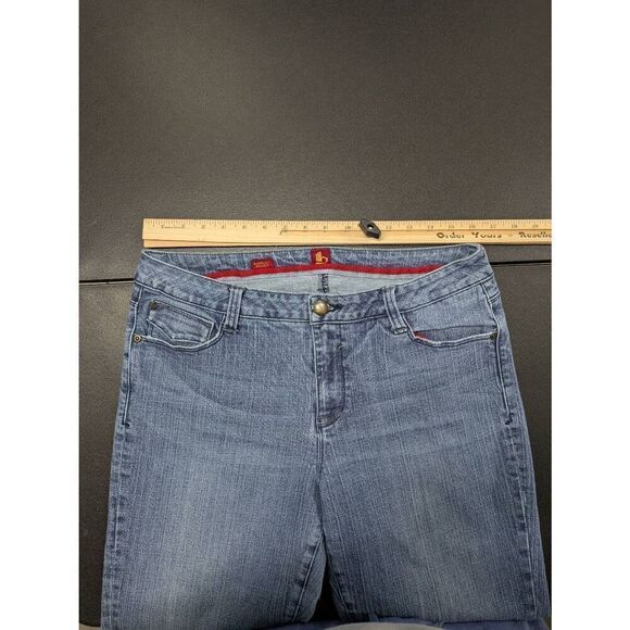 Ooh La La Light Blue Wash SASSON BOOTCUT BOOGIE Jeans Women's Size 14 - Picture 7 of 8